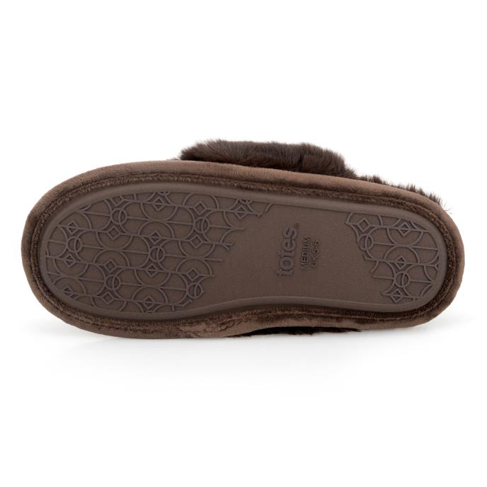 totes toasties® Ladies Velour Mule Slippers Chocolate Extra Image 6